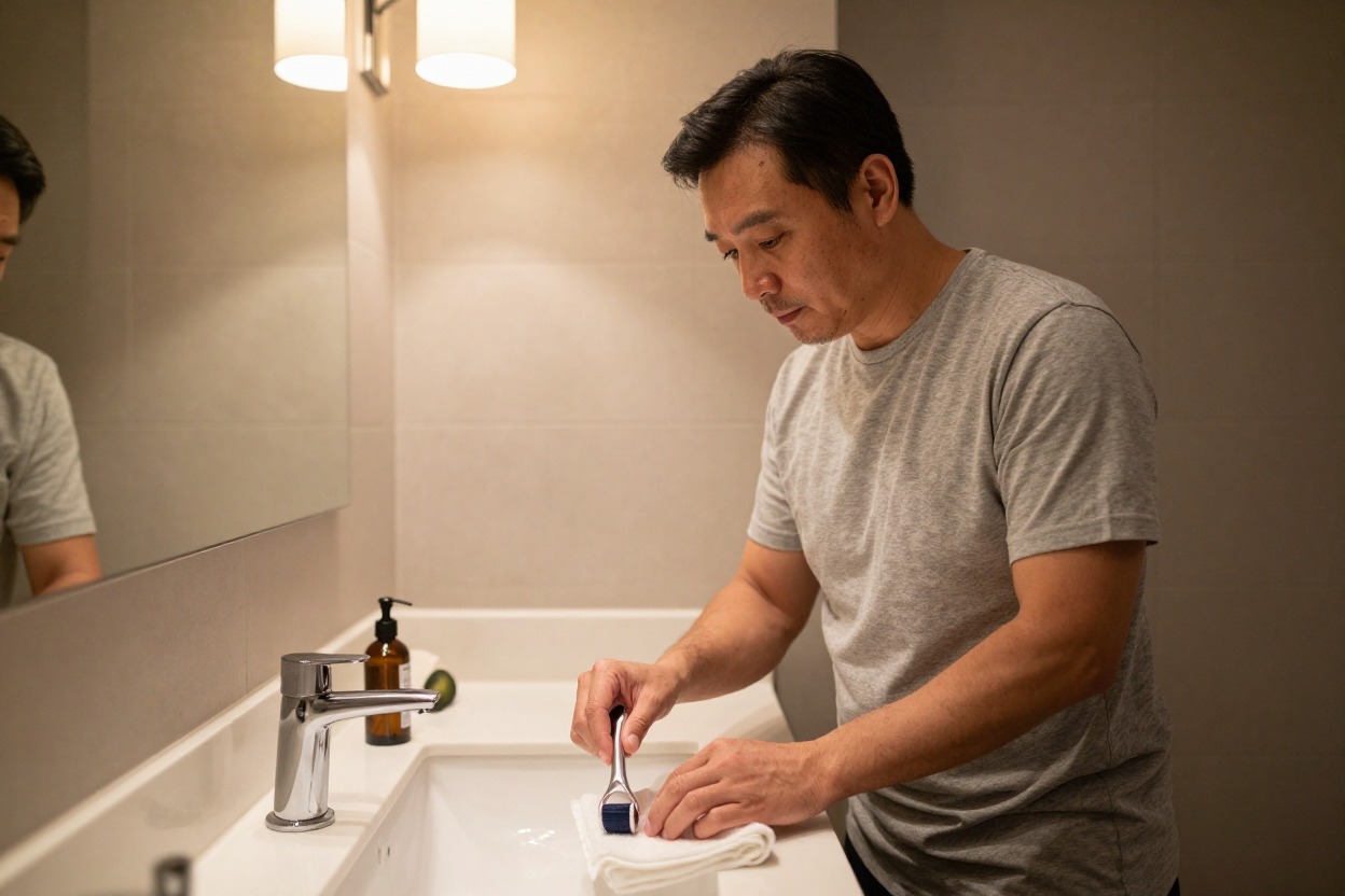 Derma Rollers (At-Home Microneedling) as part of a daily skincare routine